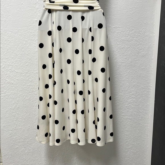 Lauren Ralph Lauren cream and black polka dot dress size 6 - Picture 7 of 8